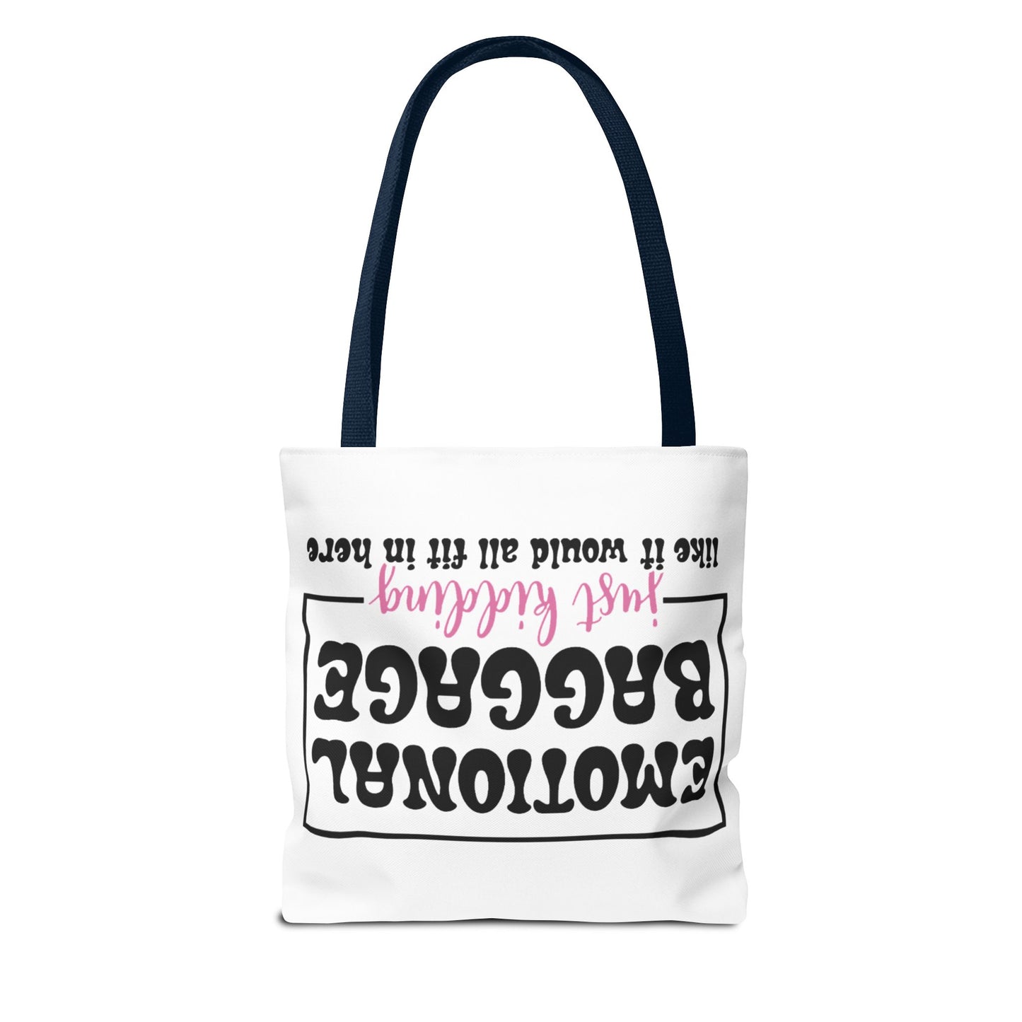 Emotional Baggage Tote Bag — Funny "Emotional Baggage (just kidding)" Reusable Shopper