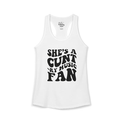 Women's Ideal "She's A CUNT-RY Music Fan" Racerback Tank