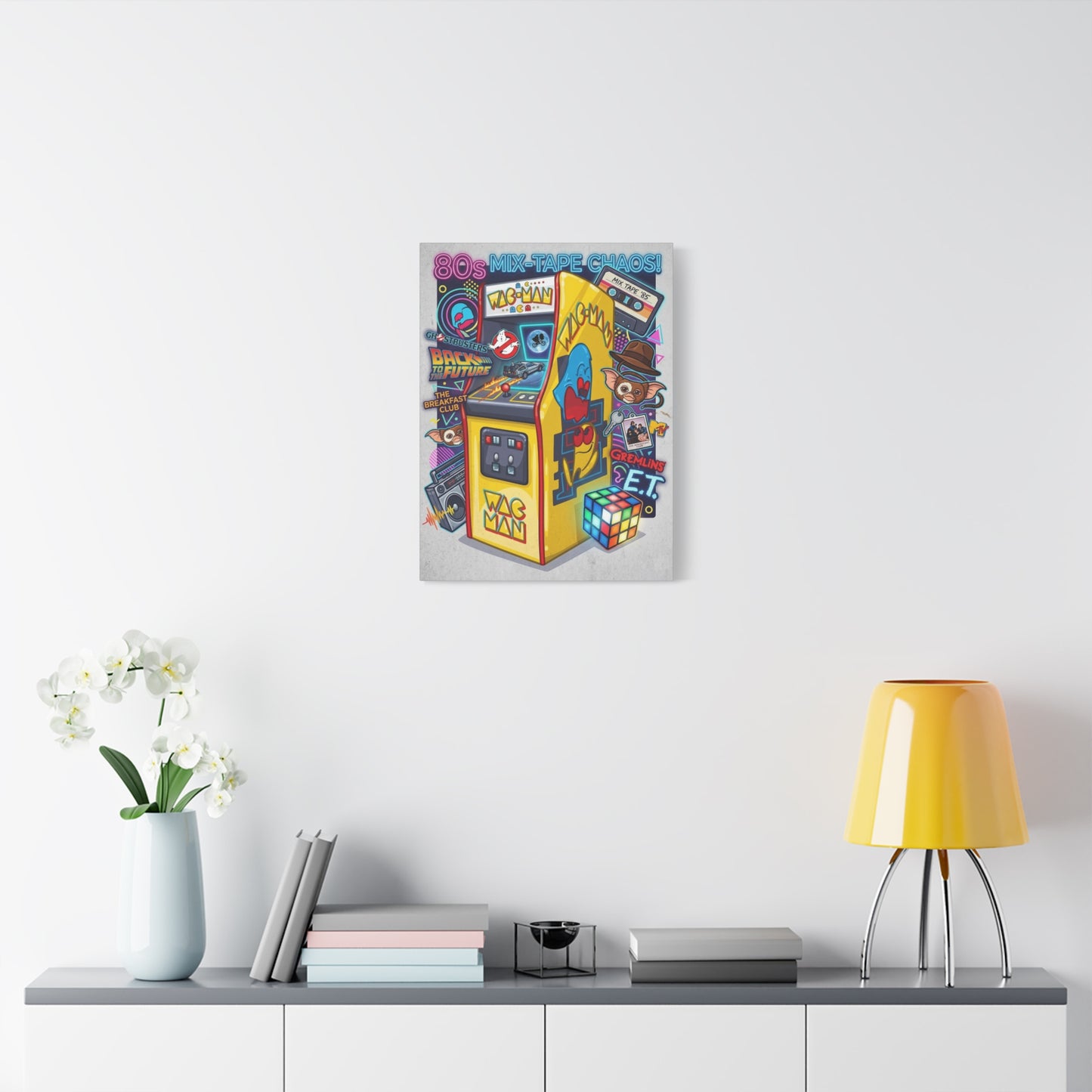 1980's Pop Culture Canvas Wall Art Print