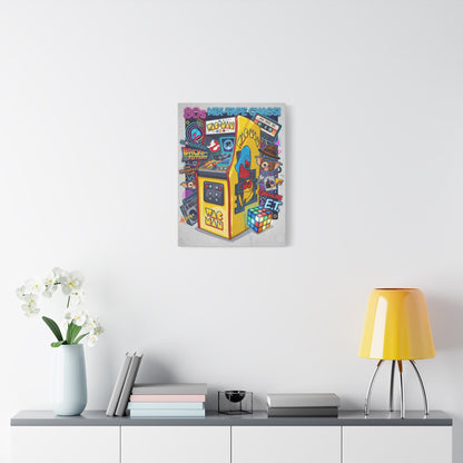 1980's Pop Culture Canvas Wall Art Print