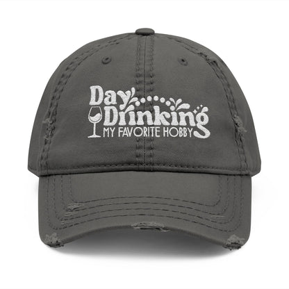 Day Drinking Squad Distressed Dad Hat — Embroidered Casual Baseball Cap