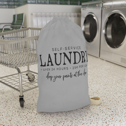 Laundry Bag – "Self-Service Laundry" Drawstring Tote for Dorms & Travel