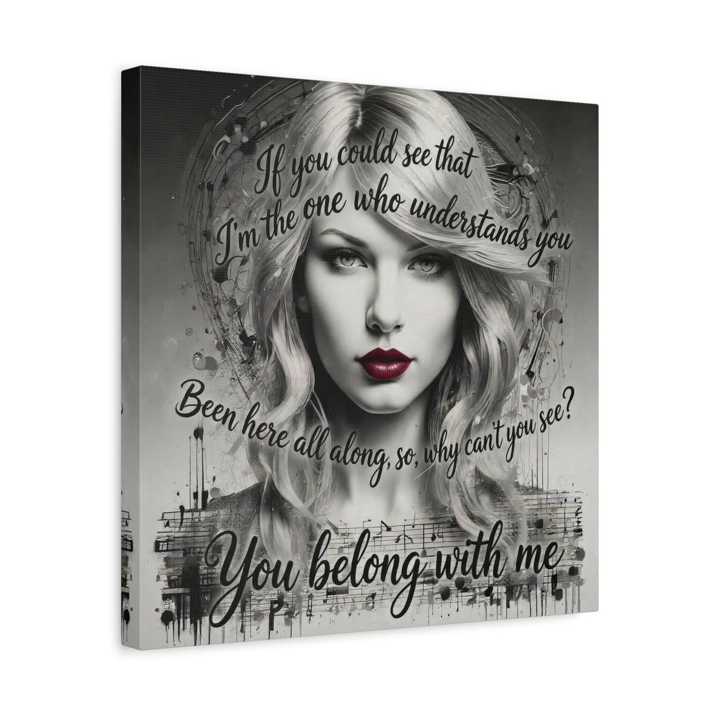 Swift Inspired "You Belong With Me" — Matte Stretched Canvas Wall Art