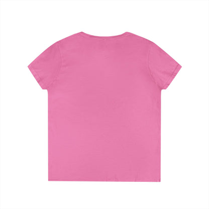V-Neck T-Shirt — "She's a Cuntry Music Fan" Retro Typography Tee