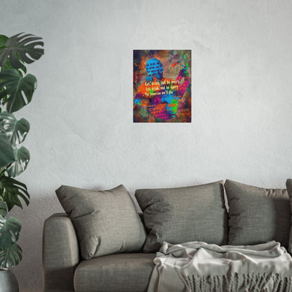 DMB Trippin Billies Art Poster Print — Colorful 'Eat, Drink, and Be Merry' Typographic Art Print
