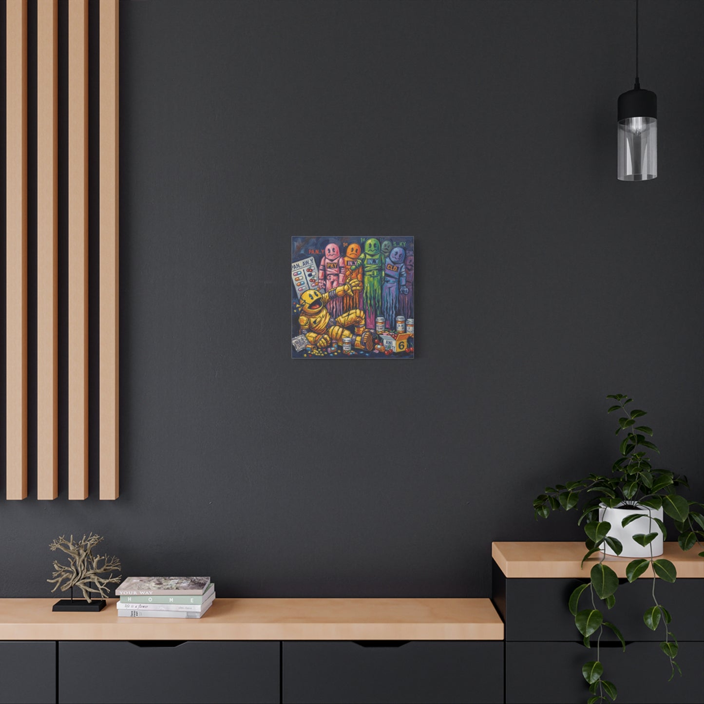 Depressed Pacman Canvas Wall Art Print