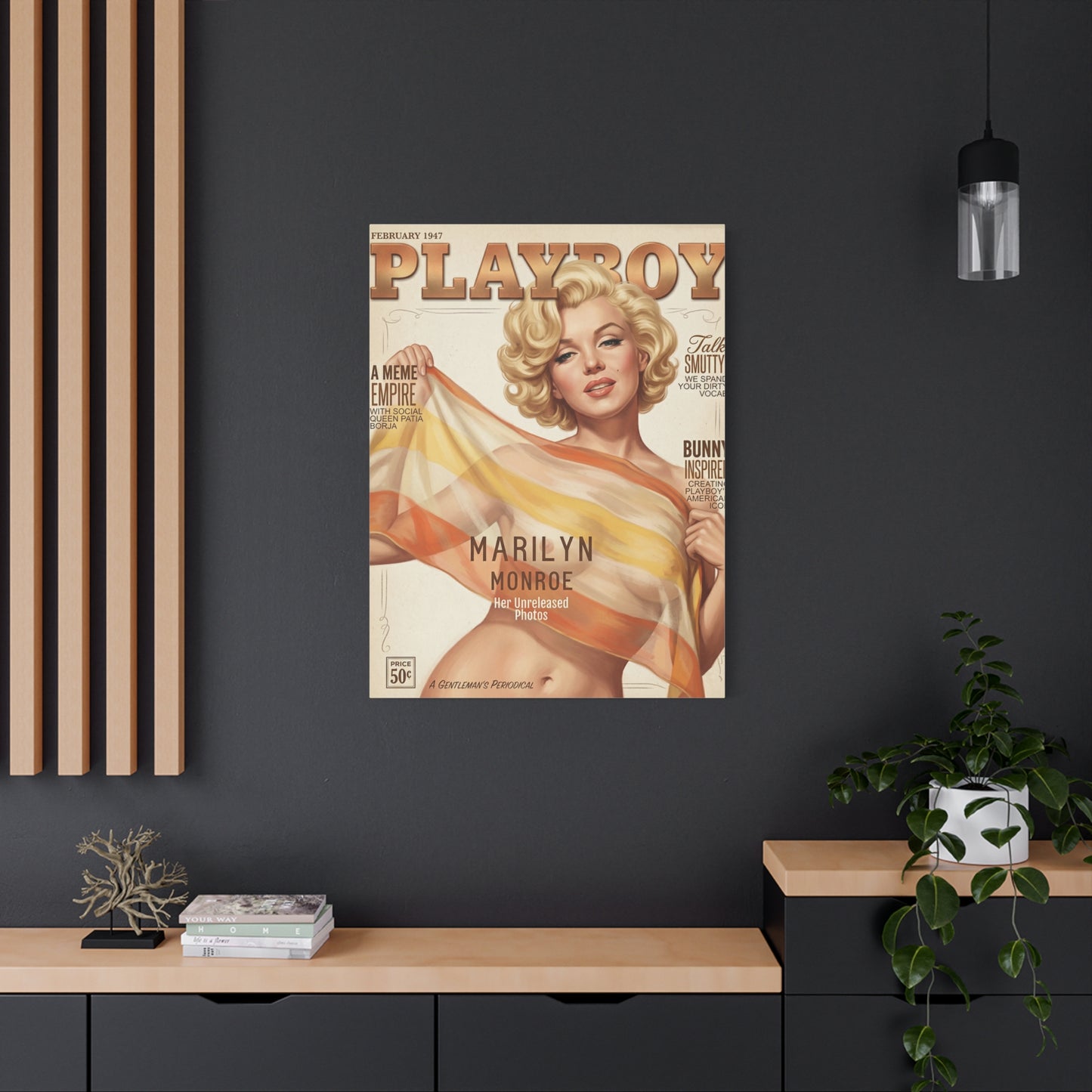 Monroe Portrait Matte Canvas Wall Art, Stretched 1.25"