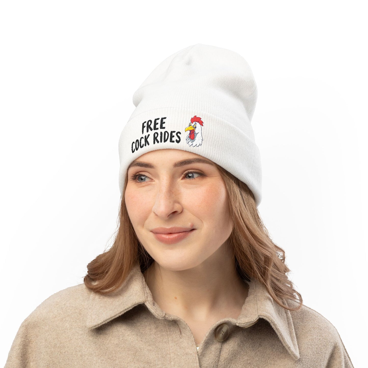 Knit Beanie "Free Cock Rides"