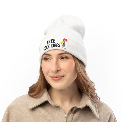 Knit Beanie "Free Cock Rides"