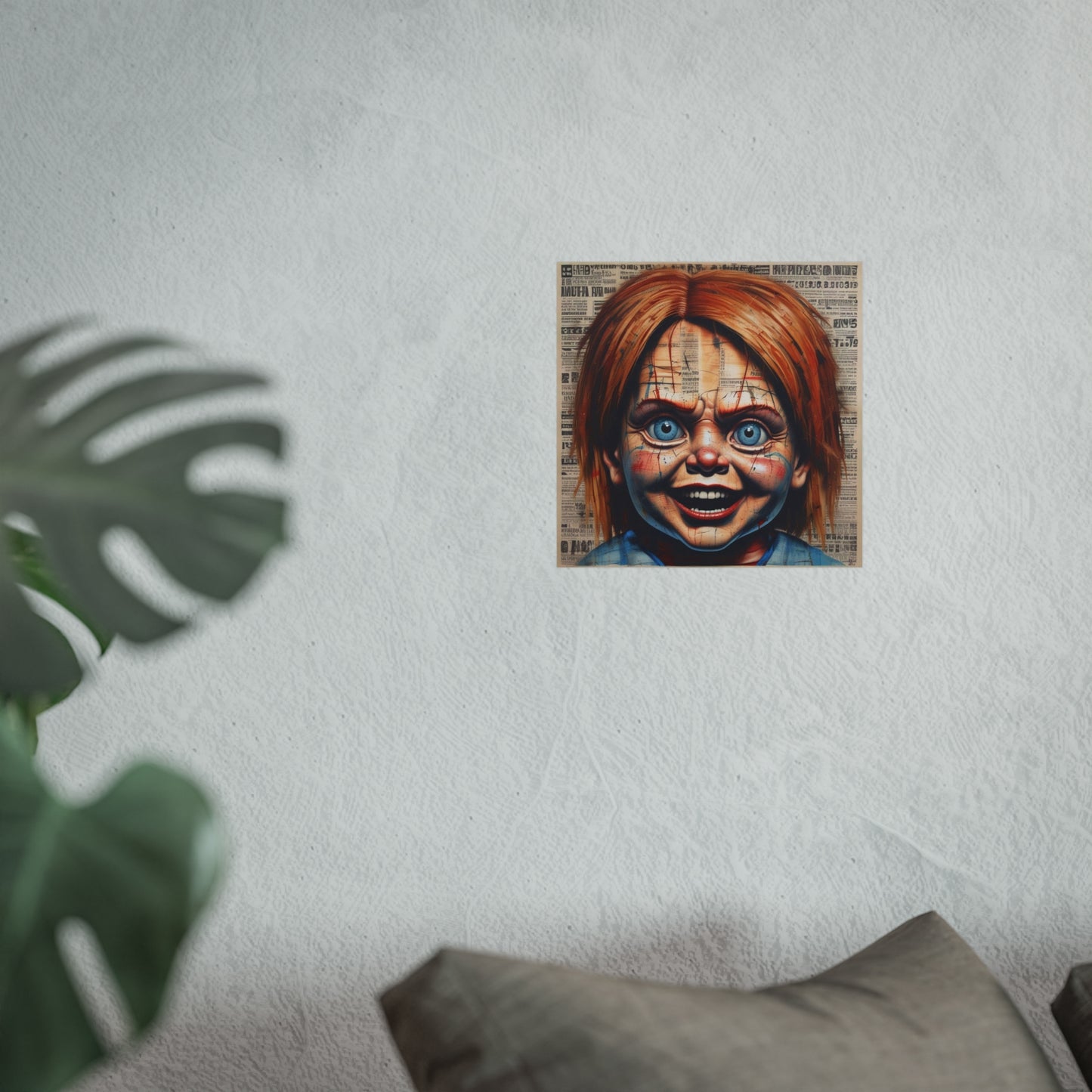 Creepy Chucky Doll Fine Art Poster Print — Chucky-Inspired Horror Wall Art