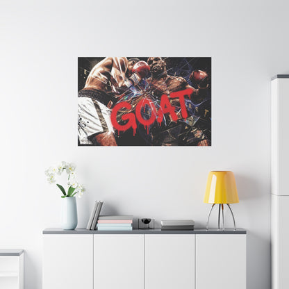 G.O.A.T. Boxer Canvas Wall Art Print