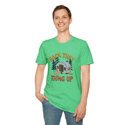 RV Camping T-Shirt — "Back That Thing Up" Retro Camper Graphic Tee