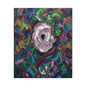 Abstract Floral Canvas Print — Colorful Impasto Rose Wall Art
