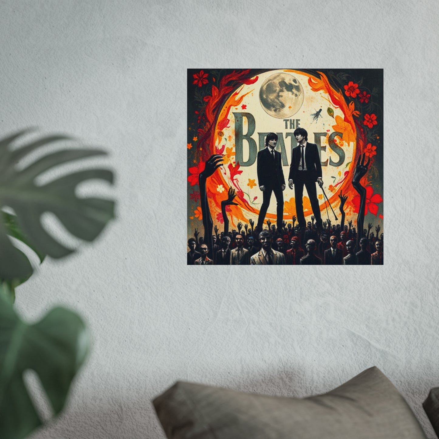 The Beatles Fine Art Poster – Retro Psychedelic Band Print