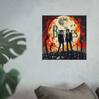 The Beatles Fine Art Poster – Retro Psychedelic Band Print