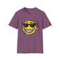 Smokin' Cool Emoji T-Shirt — Retro Grinning Face with Sunglasses & Cigar