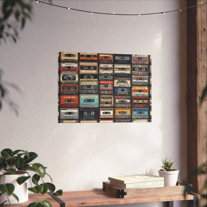 Cassette Tape Collage Fine Art Poster