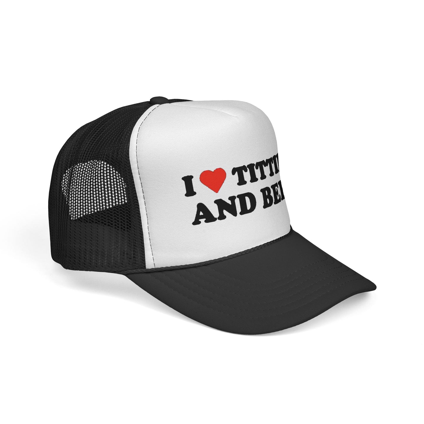 Trucker Hat - "I  Titties and Beer" Funny Novelty Cap