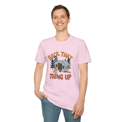 RV Camping T-Shirt — "Back That Thing Up" Retro Camper Graphic Tee