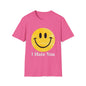 Funny 'I Hate You' Smiley T-Shirt — Retro Distressed Yellow Smiley Tee