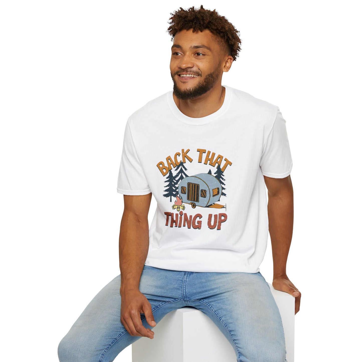 RV Camping T-Shirt — "Back That Thing Up" Retro Camper Graphic Tee