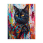 Colorful Cat Poster — Vibrant Black Cat Wall Art (Rolled Poster)