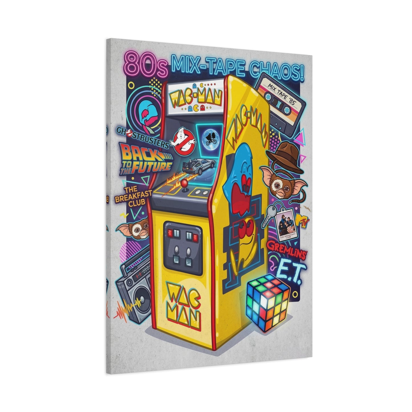 1980's Pop Culture Canvas Wall Art Print
