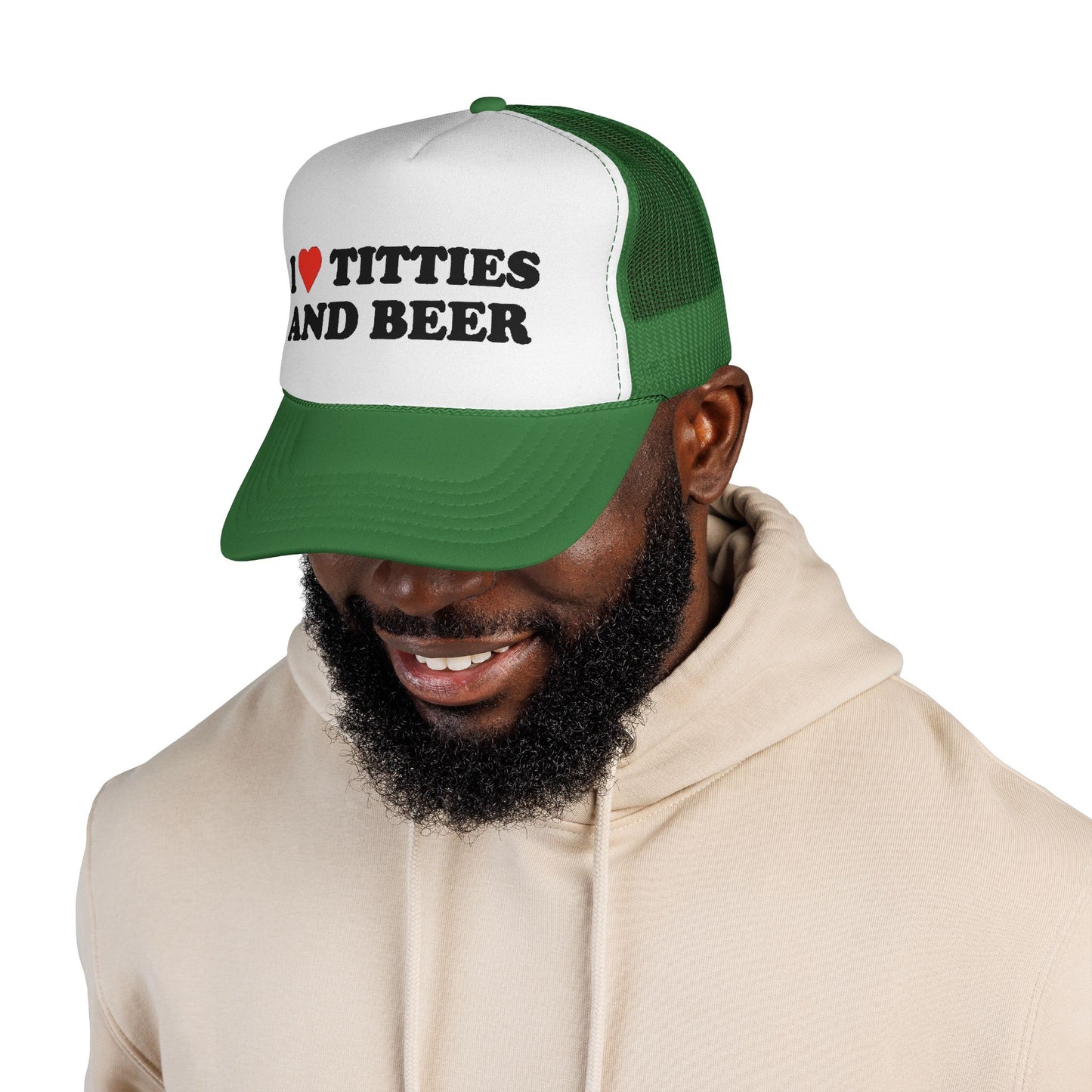 Trucker Hat - "I  Titties and Beer" Funny Novelty Cap