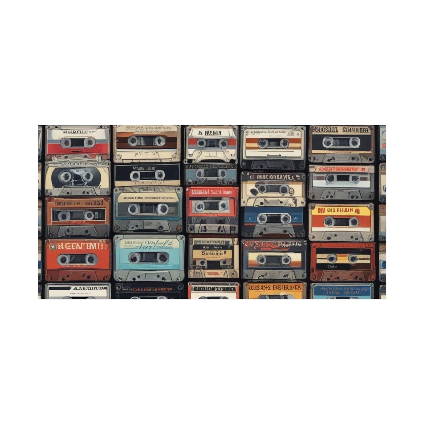 Cassette Tape Collage Fine Art Poster