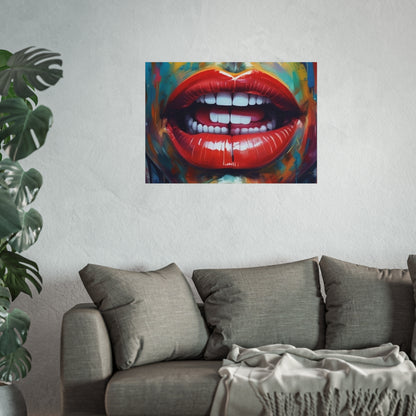 Colorful Pop Art Lip Poster Fine Art Print