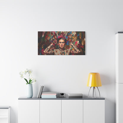Frida Inspired Abstract Canvas Wall Art — Matte Stretched 1.25"