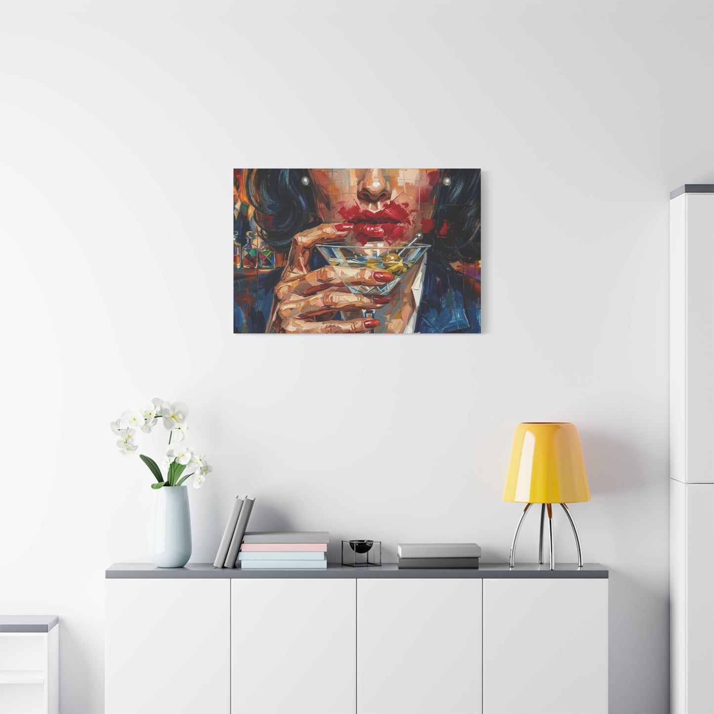 Cocktail Kiss Matte Canvas Wall Art