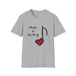 Music Is My Drug T-Shirt – Heart Note Graphic Tee for Musicians & Music Lovers