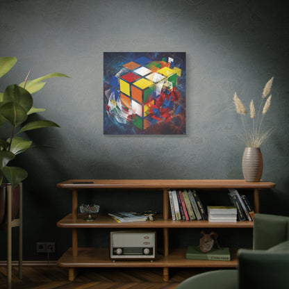 Magic Cube Abstract Canvas Wall Art Print — Matte Stretched Canvas
