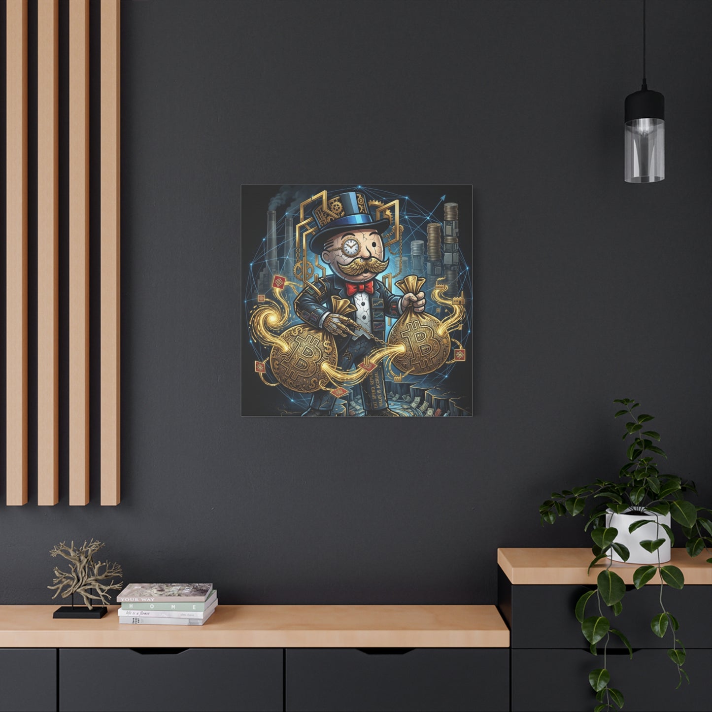 Rich Uncle Pennybags Canvas Wall Art Print