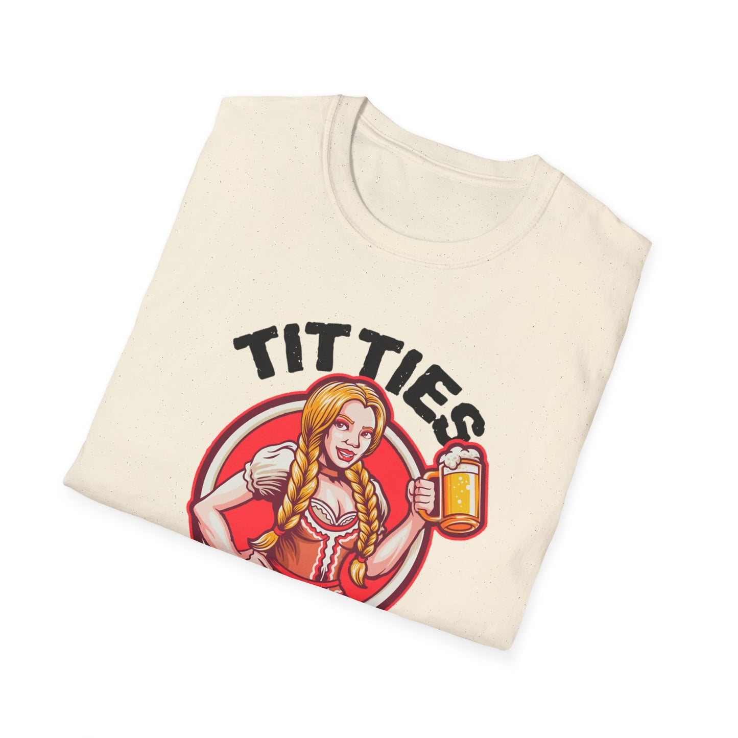 T-Shirt — "Titties and Beer" Oktoberfest Beer Girl Graphic Tee