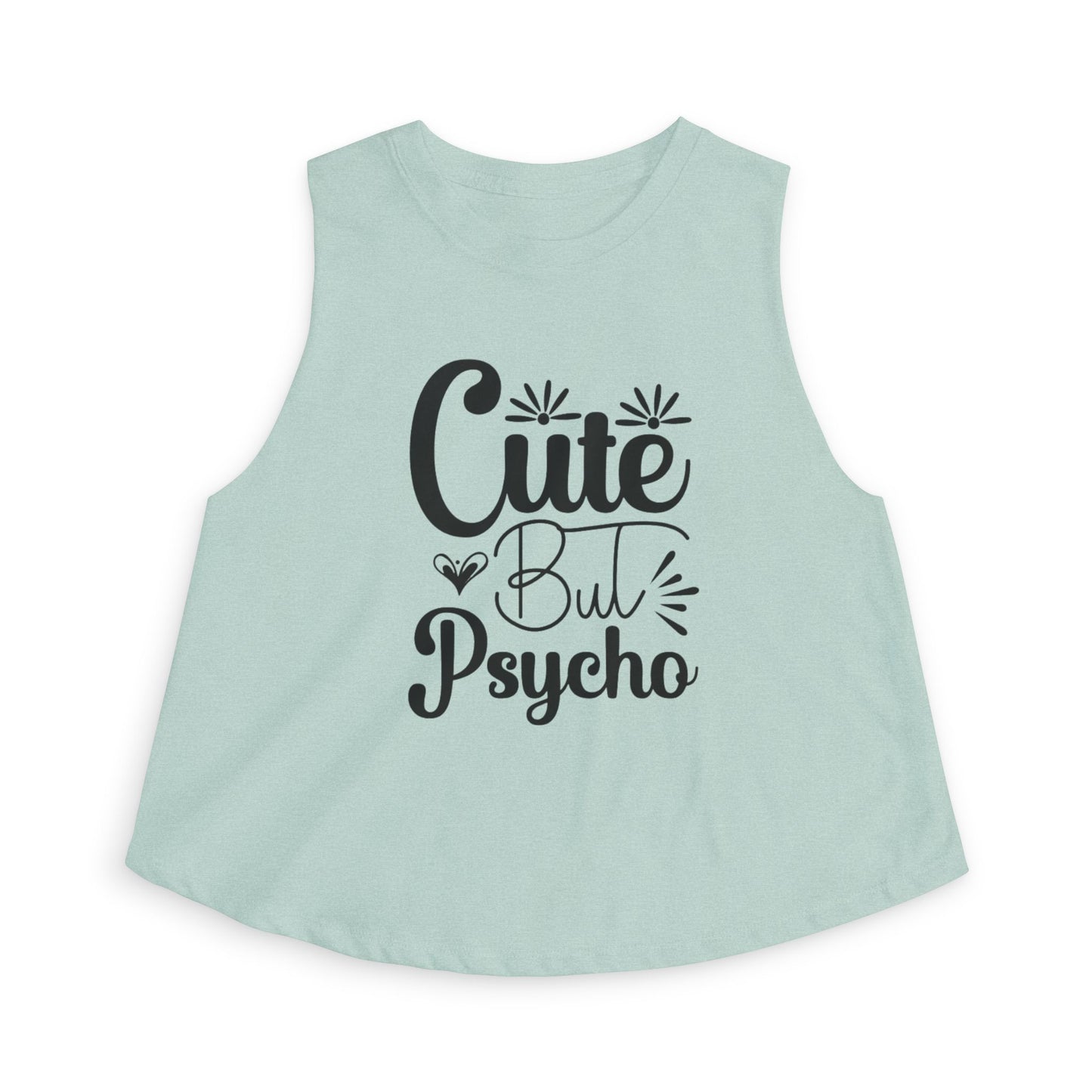Cute But Psycho Crop Top — Funny Women's Graphic Tank