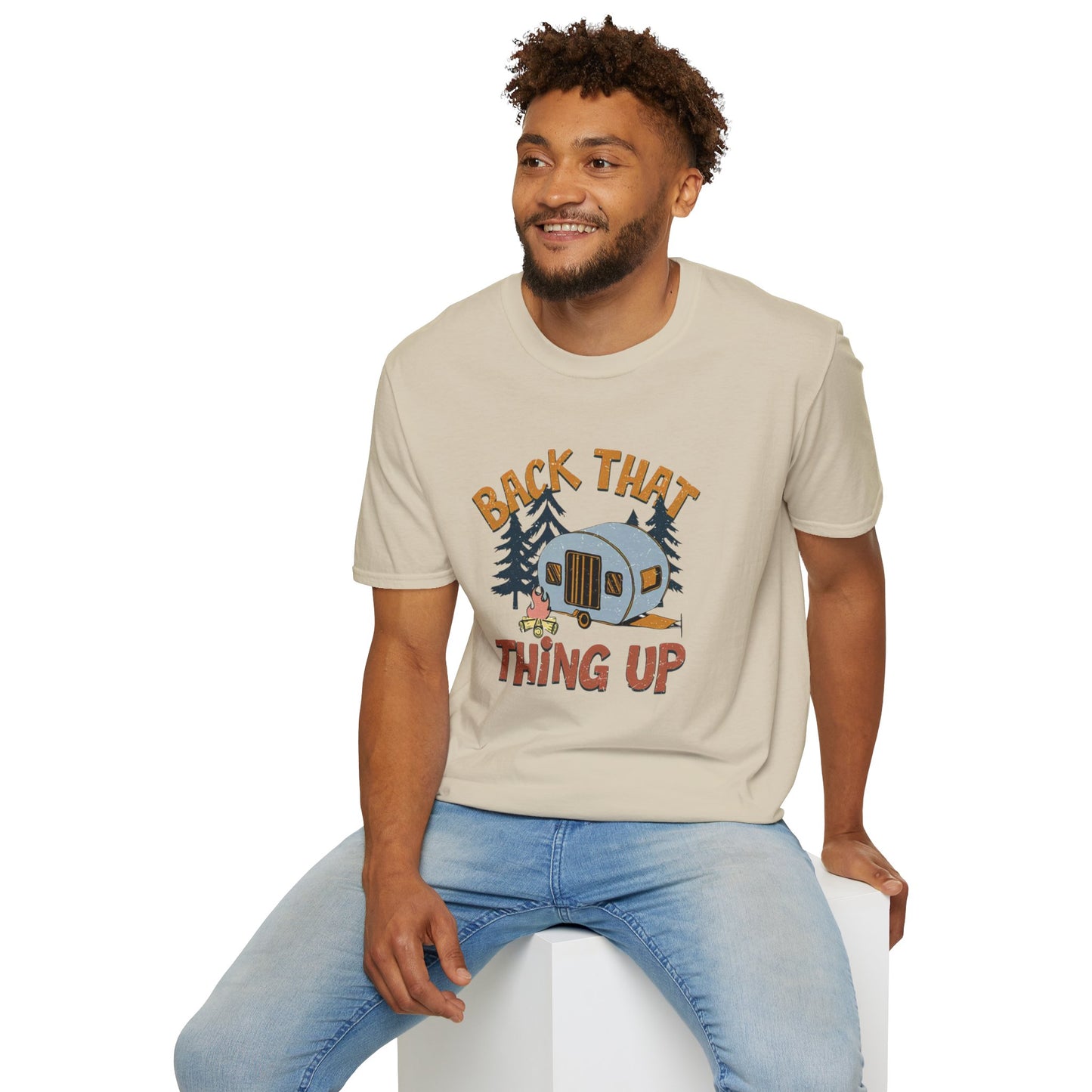 RV Camping T-Shirt — "Back That Thing Up" Retro Camper Graphic Tee