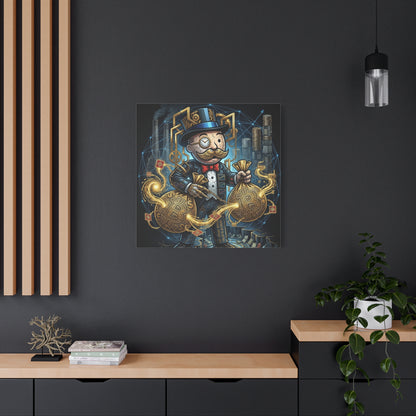 Rich Uncle Pennybags Canvas Wall Art Print