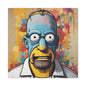 Pop Art Cartoon Canvas Wall Art — Colorful Abstract Character Portrait