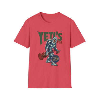 Yeti's Pub Graphic T-Shirt — Vintage Rock Band Snowman Design
