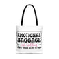 Emotional Baggage Tote Bag — Funny "Emotional Baggage (just kidding)" Reusable Shopper