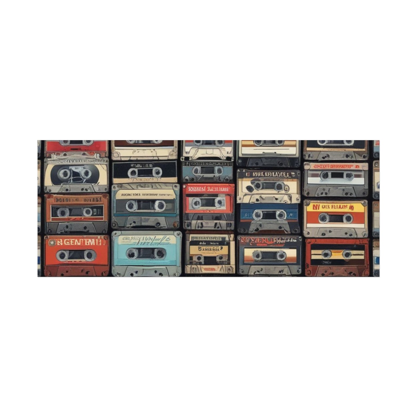 Cassette Tape Collage Fine Art Poster
