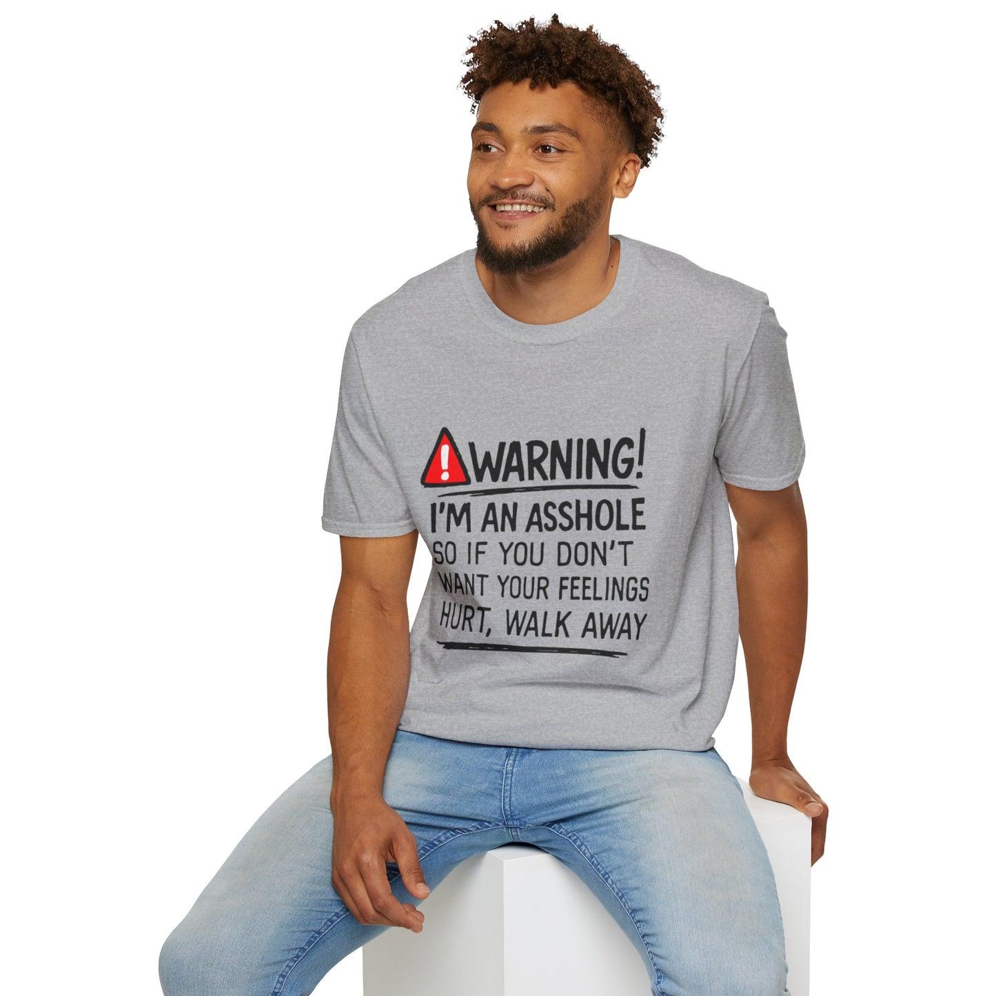 Warning I’m An Asshole T-Shirt – Funny Sarcastic Graphic Tee