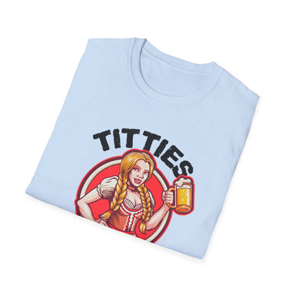 T-Shirt — "Titties and Beer" Oktoberfest Beer Girl Graphic Tee