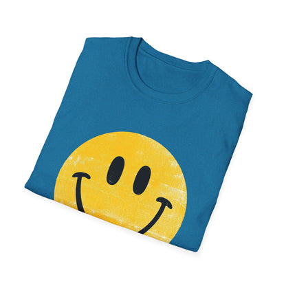 Funny 'I Hate You' Smiley T-Shirt — Retro Distressed Yellow Smiley Tee