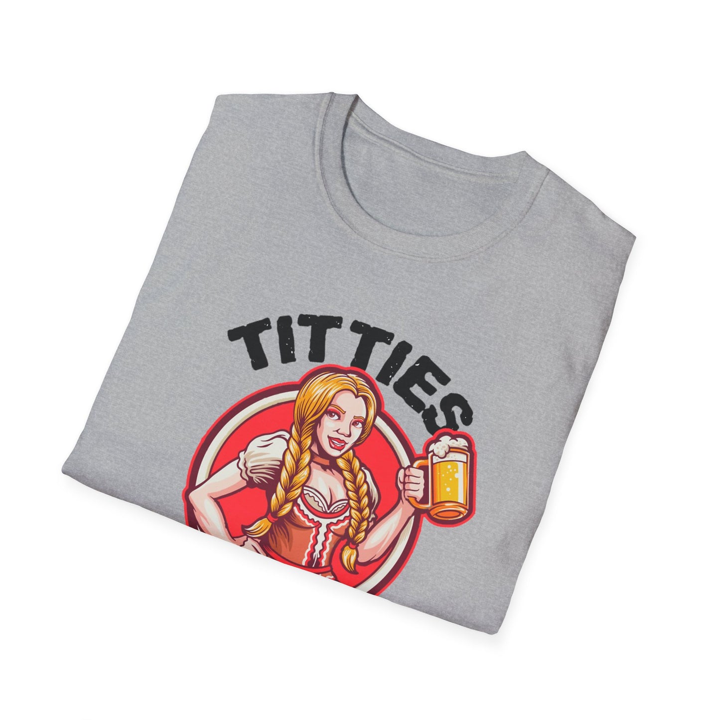 T-Shirt — "Titties and Beer" Oktoberfest Beer Girl Graphic Tee