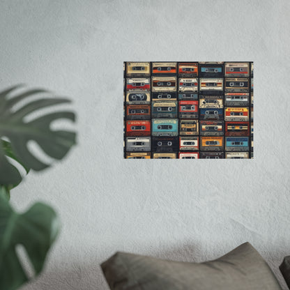 Cassette Tape Collage Fine Art Poster