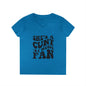 V-Neck T-Shirt — "She's a Cuntry Music Fan" Retro Typography Tee