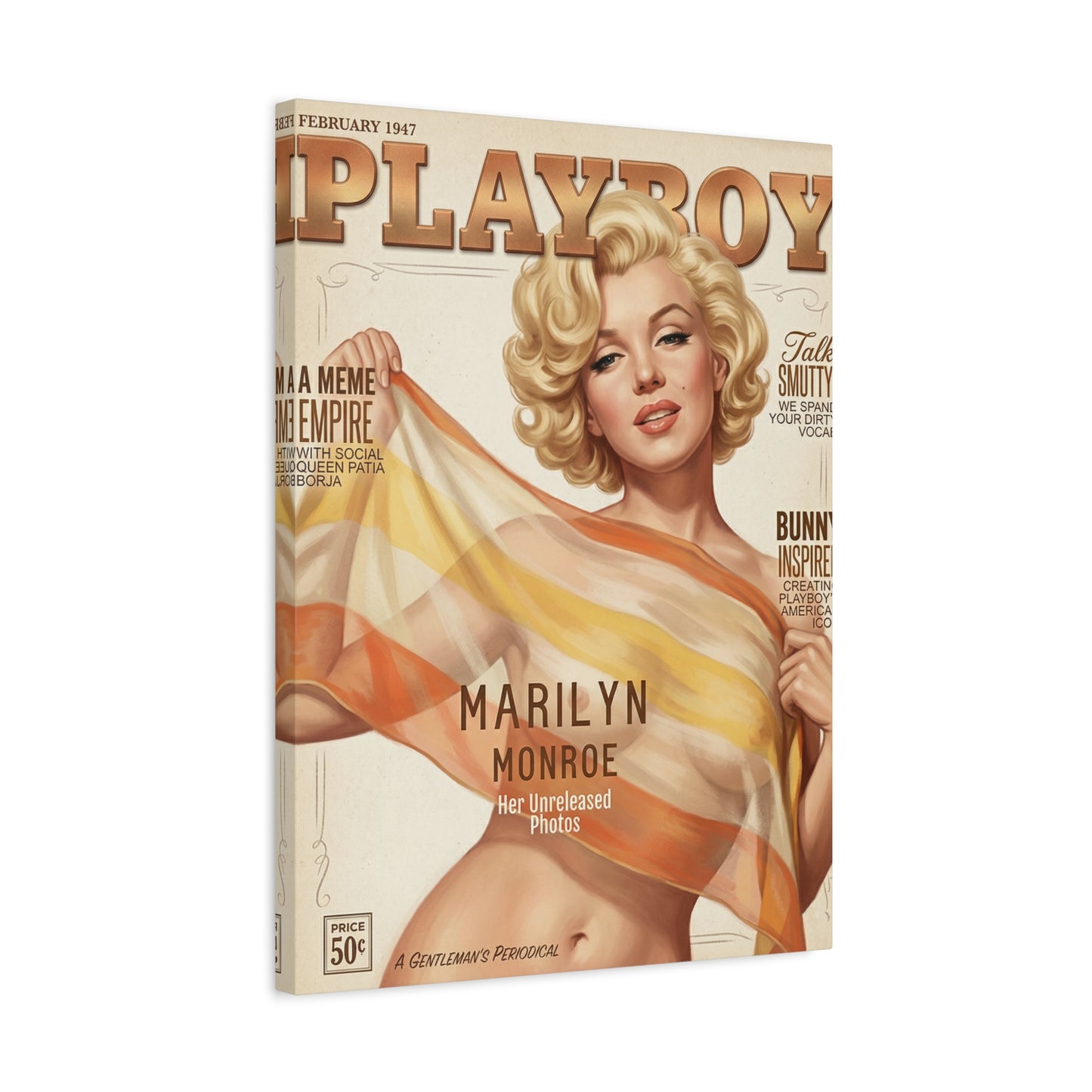 Monroe Portrait Matte Canvas Wall Art, Stretched 1.25"